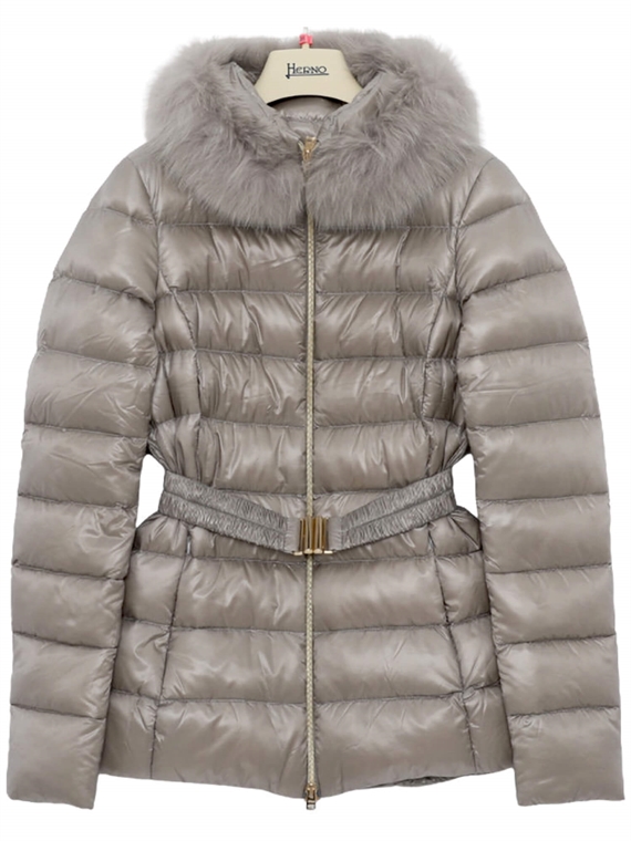 Herno Woven Down Jacket, Grey